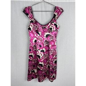 Vintage Y2K Guess Dress Babydoll Mini Pink Floral Fairy Maximalist Baddie Retro